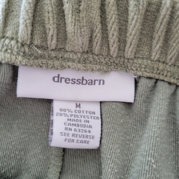 Dressbarn Women's Medium Light Green Velour Track Suit Two Piece Outfit Set Pant - Picture 7 of 8